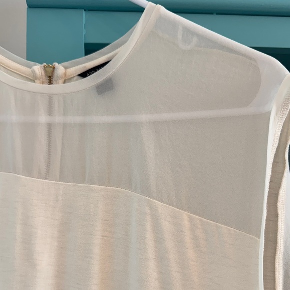 Ann Taylor Cream Sleeveless Top XL - Picture 6 of 6